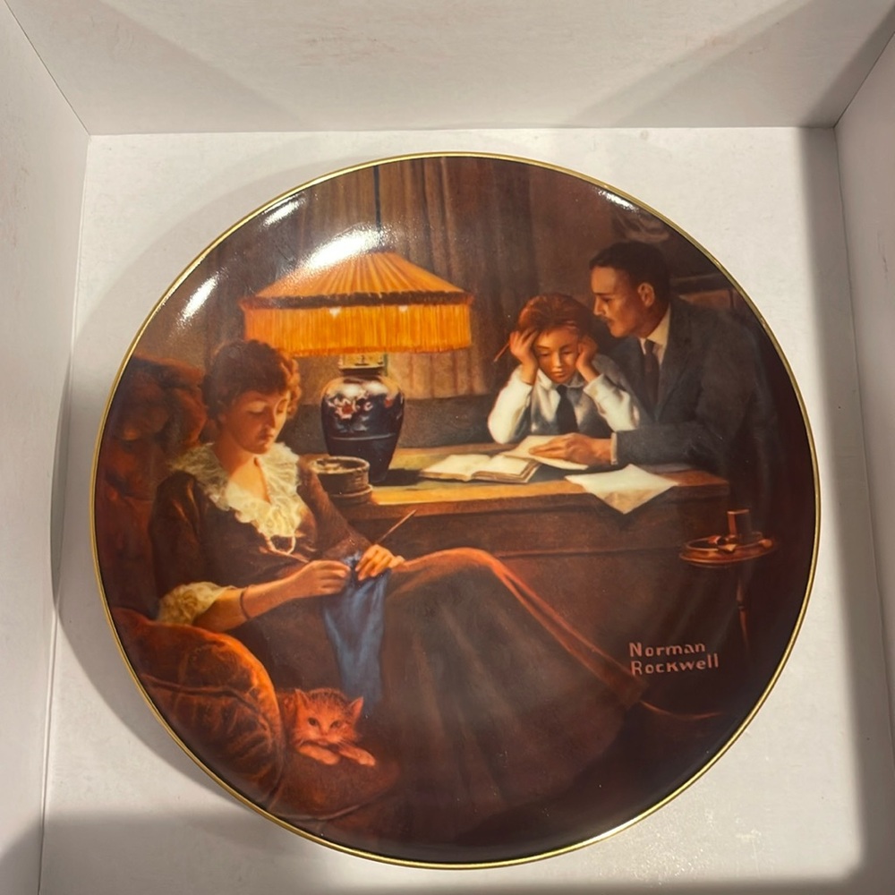 Norman Rockwell -1984 Plate 
Father’s Help